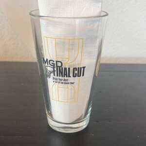 vintage Miller Genuine Draft (MGD) "Final Cut" beer pint glass
